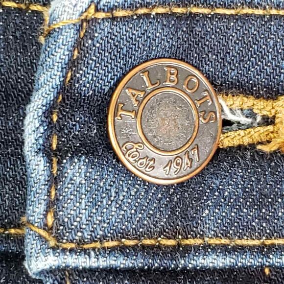Talbots Jeans Womens Flawless Slim Ankle Blue Size 10 Dark Wash Stretch Mid Rise - Picture 4 of 9
